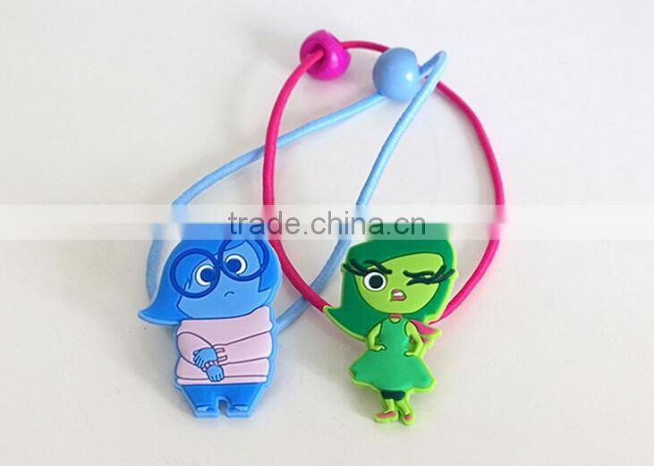 inside out cartoon characters kids elastic hair tie