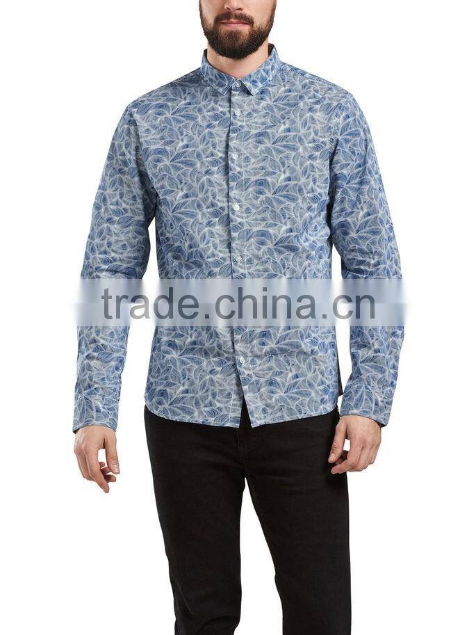 Men's casual autumn wear long sleeve thick shirt