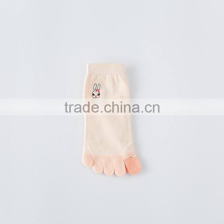 Spell color cotton toe socks toe socks female rabbit yoga socks massage