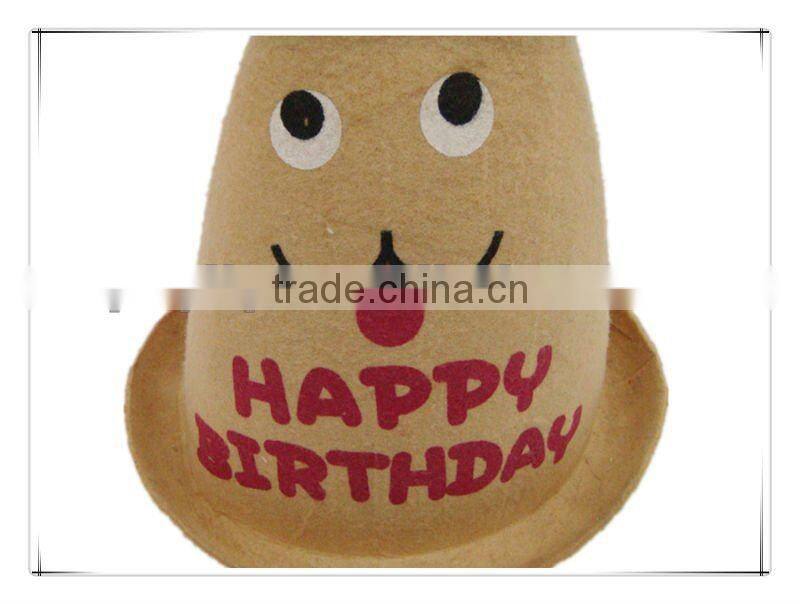 new fashion style letters and smiling faces design birthday cap