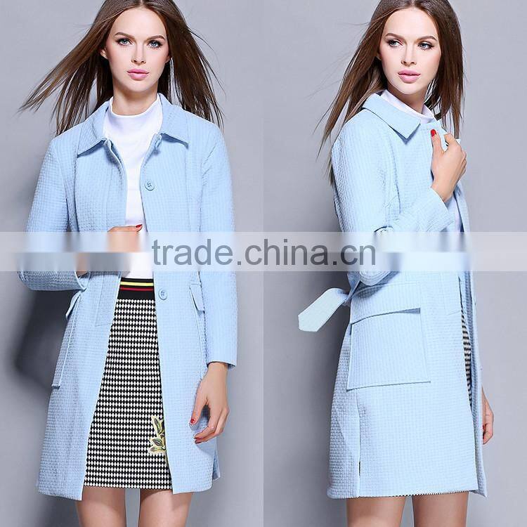 Lady young fashion Oversized Collar women coat korea winter coats for wholesale