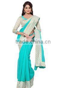 Attractive Party Wear Sarees SKU#17435