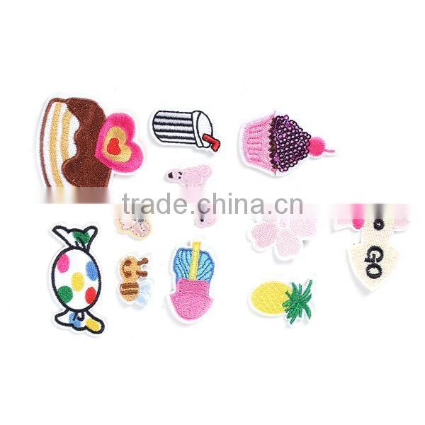 Fabric Iron On Patches At Random Candy Cake Professional Embroidery Patch