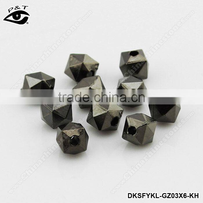 6MM gunmetal sew on studs unique beads for jewelry making