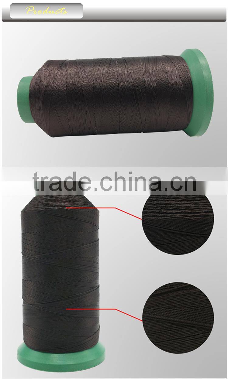 Good quality 100% polyester N6 N66 Bonded leather sewing thread nylon sewing thread