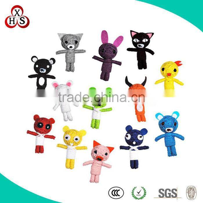 colorful design for plush key chain with cloth 2016 Hot Sale Soft With Cloth Plush Hippo Keychain For Wholesale