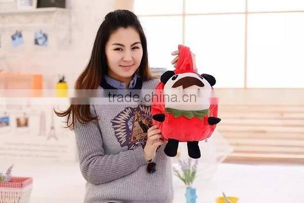 Funny colorized plush bag for kids/kids plush handbag