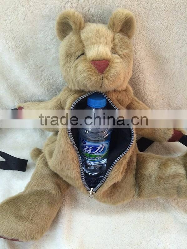Kids plush animal backpack OEM plush teddy bear backpack