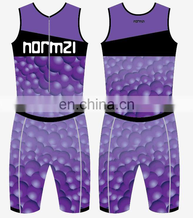 New style custom made sleeveless triathlon wear for sports