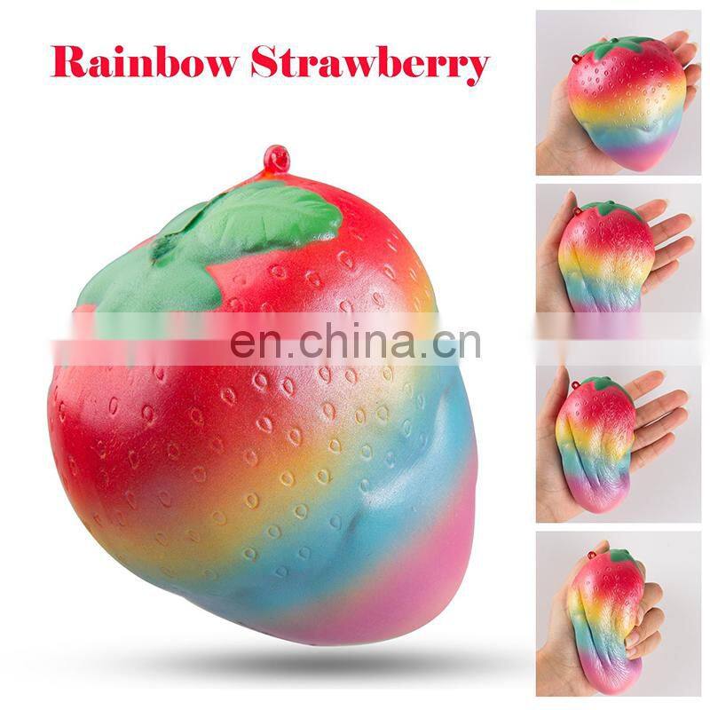 Wholesale custom slow rising squishy pu foam strawberry