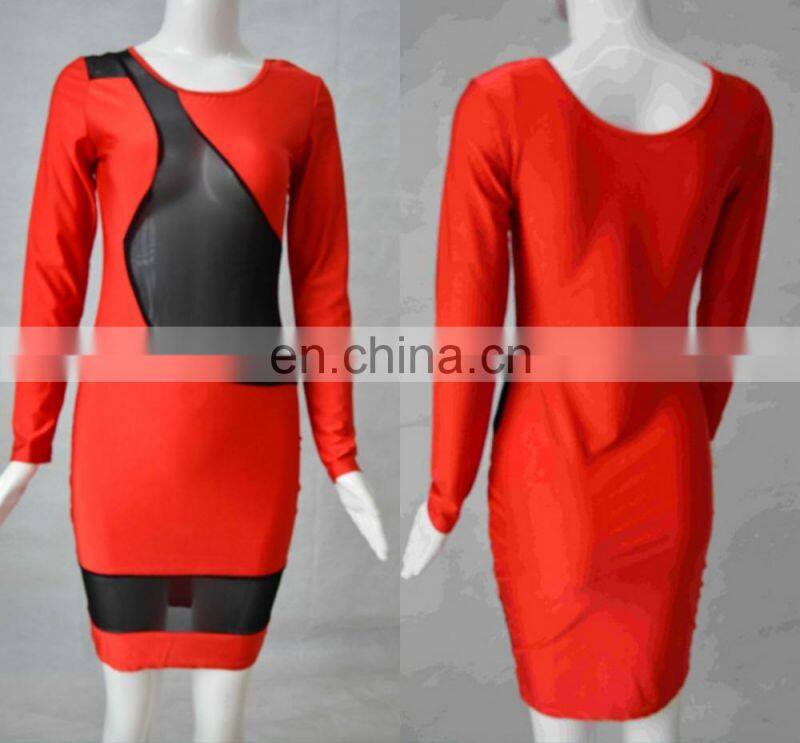 Professional women O-neck bodycon dresses