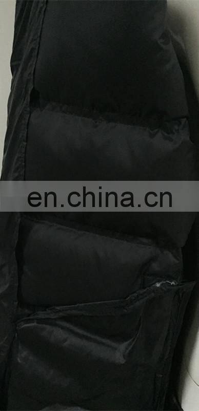 2017 High quality black down feather coatn with zipper