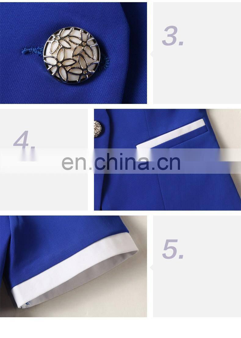 Brand Quality Slim Fit Splice Single Button Multicolor Ladies Girls Wear Suit Office Uniform Professional Manufacturer