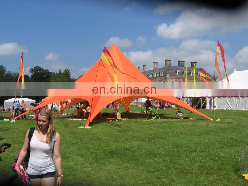 Giant White star tent with clear side walls For Vacation Event