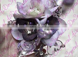 Aidocrystal lilac lace flower rhinestone flower headband bridal fascinators