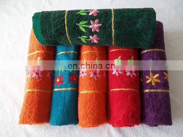 cotton velour embroidery design fancy hand towel/towel kitchen