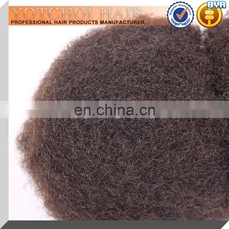 Mongolian Human Hair Natural Color Afro Kinky Hair Weave
