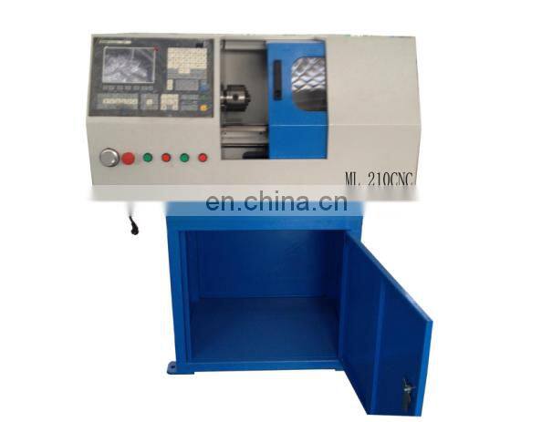 Mini hobby cnc lathe machine for metal cutting ML210