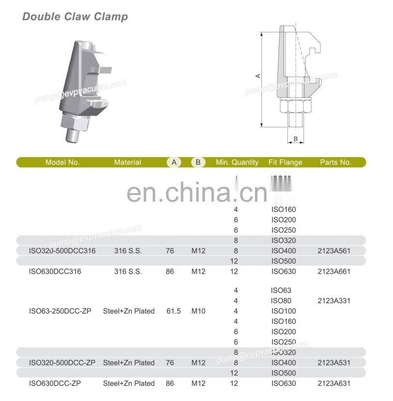 ISO Stainless Steel Vacuum Flanges Vacuum Components Vacuum Pipe Fittings SS304