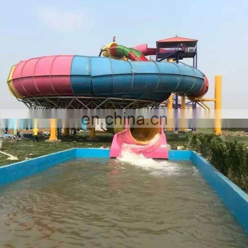Huge Outdoor Water Slide Fiberglass Bowl Slide For Summer Entertainment
