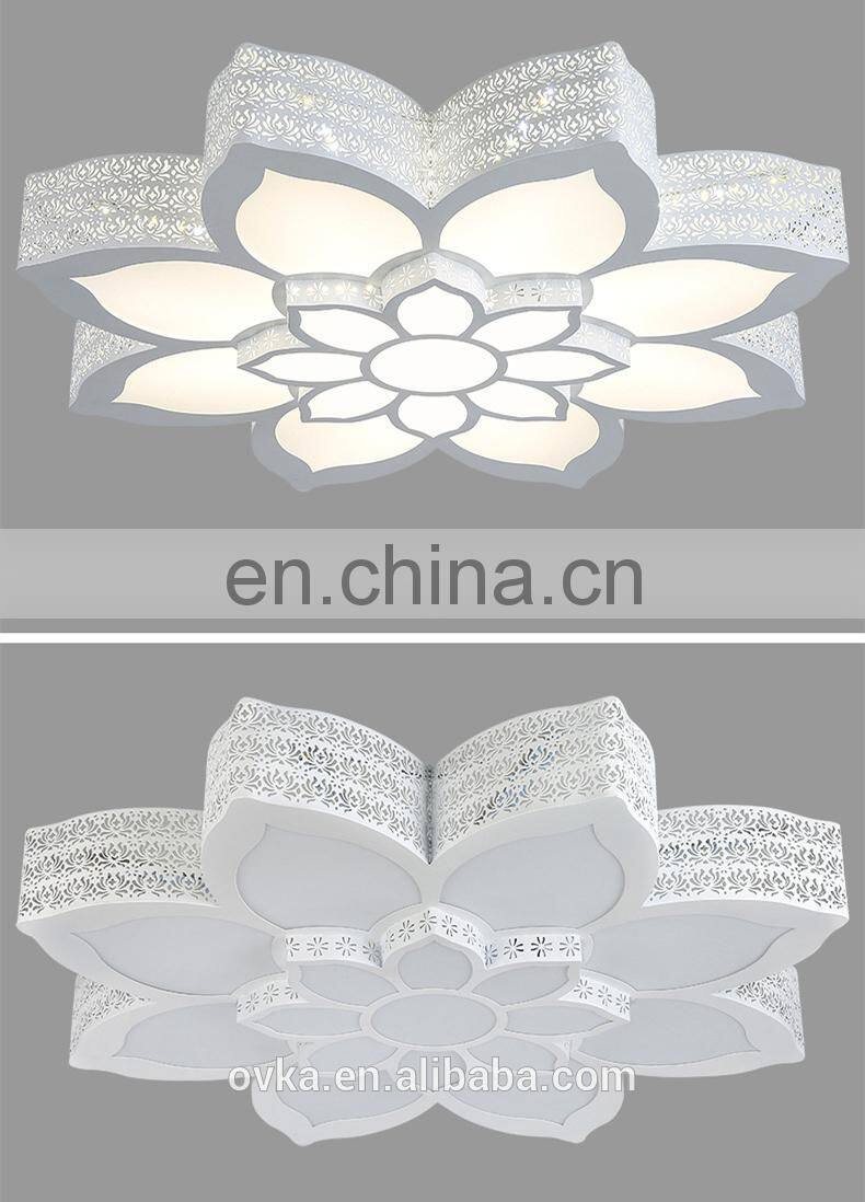Creative flowers warm home lighting acrylic ceiling lamps