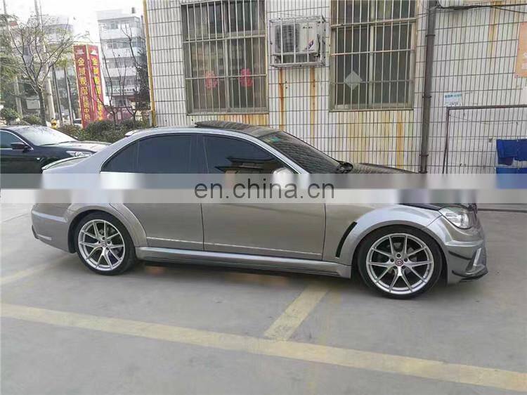 High quality BS style wide body kit for Mercedes Benz C class W204 2008-2013 front bumper rear bumper side skirts hood  spoiler