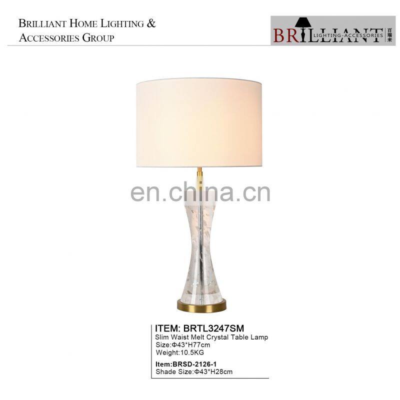 Wrought Iron Lamps Fashion New Glass Led Crackle Crystal Table Lamp For Office