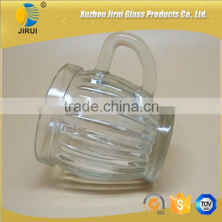 110ml glass tea cup with handling