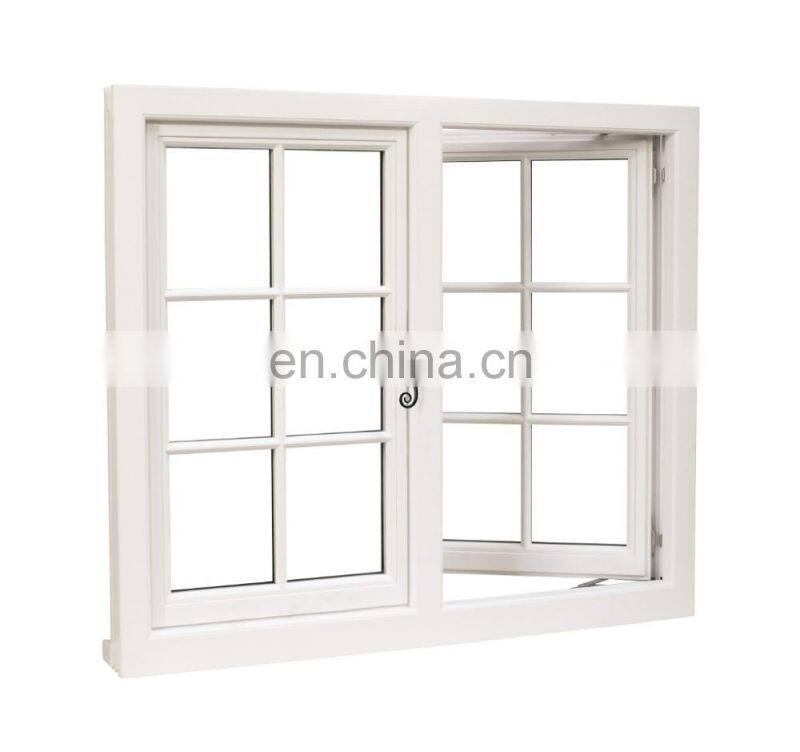 Double Sliding Windows Huge Aluminum Casement Double Swing Window With Tempered Glass
