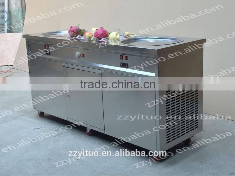 Panasonic compressor ice cream roll machine, ice cream cold plate machine