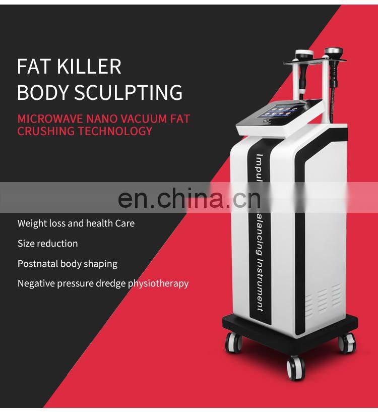 Microwave RF Vacuum Shaping Instrument Body Fat Crushing Weight Loss Negative Pressure Physiotherapy Massage Slimming Machine