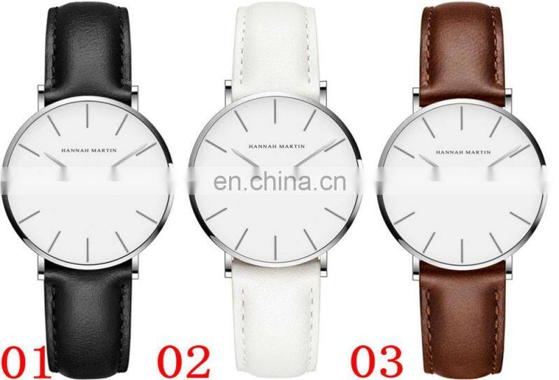 HHannah Martin CB36 Fashion Women Watches Casual Leather Waterproof Wristwatch Elegant Quartz Watch Women