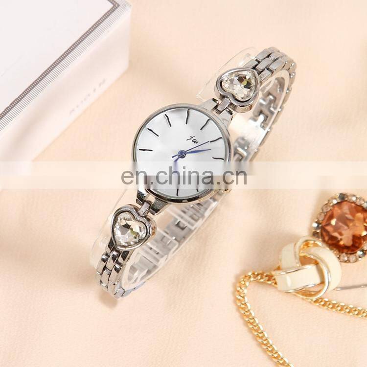 JW 6263 Charm quartz designer wrist watch slim chain strap stainless steel ladies watches