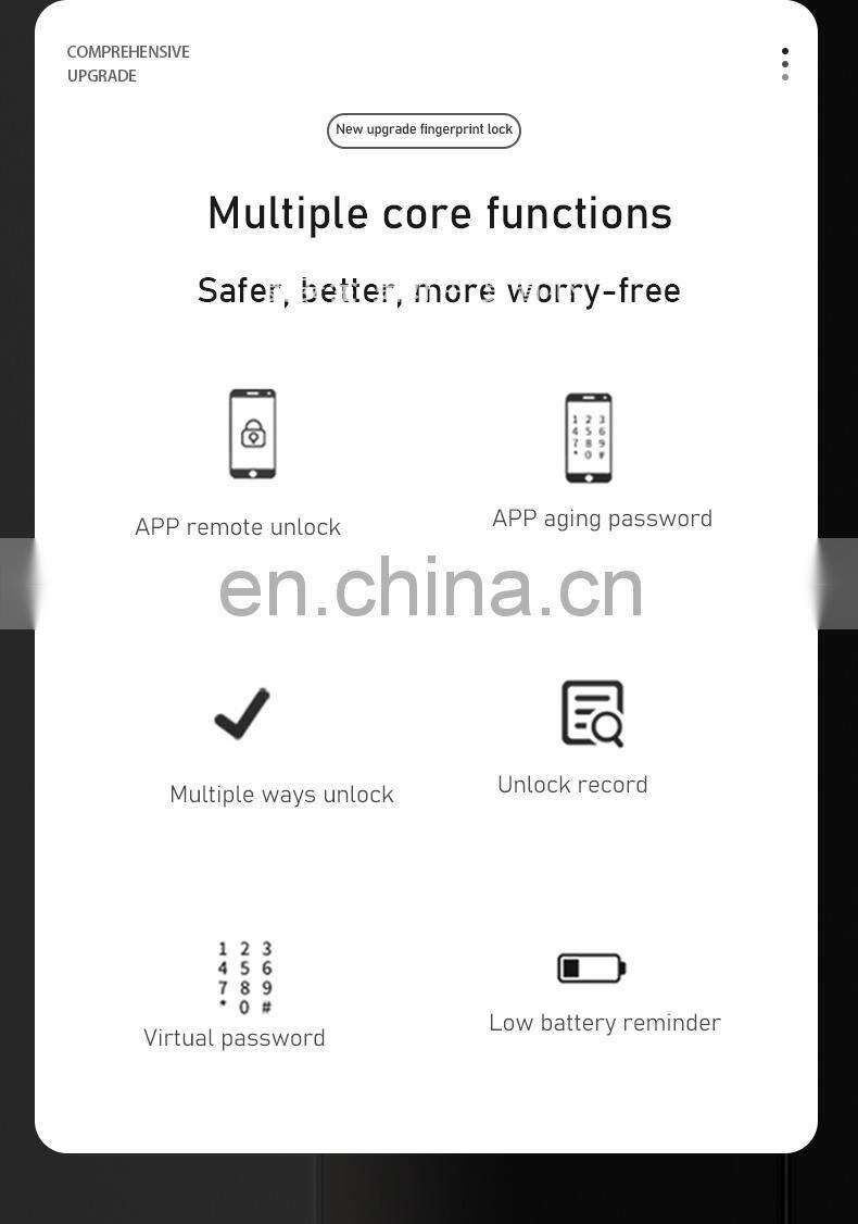 Digital Outdoor Locks Fingerprint Touch Screen Electronic Handle Home Cheap Locker Apartment Ttlock Tuya Smart Finger Door Lock