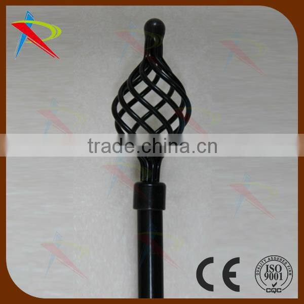 Artistic exported curtain rod finials of nickel black rod