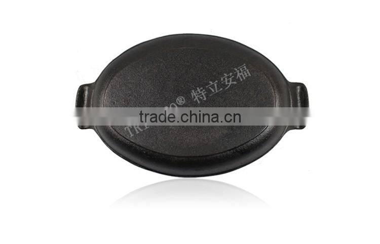 TRIONFO fish shape cast iron pre-seasoned baking plate