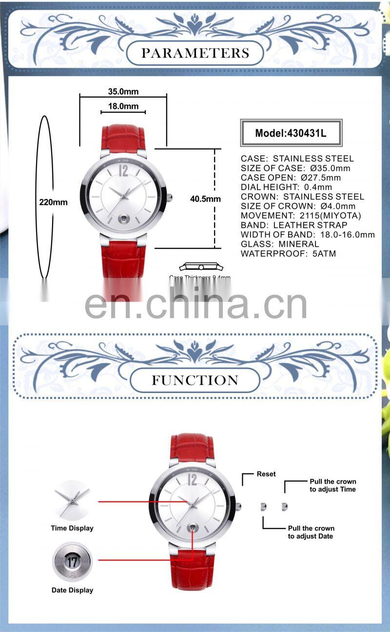 New Design Fashion Luxury Lady Quartz Bracelet Watches Customized Brand Women Watch