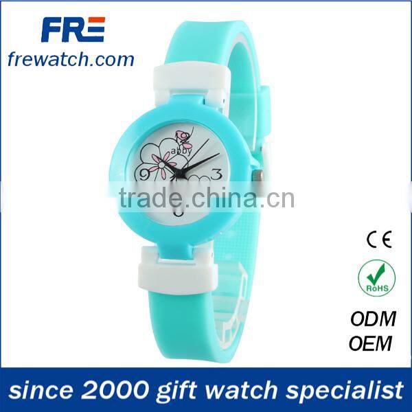 hot sales 2015 fashion silicone watch with japan movement water resisting