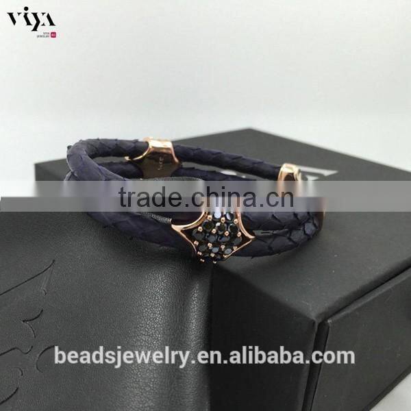 2016 Fashion Design For Men Sterling Silver 925 Plated Modern Design Python/ Stingray Bracelet For Watch Lover