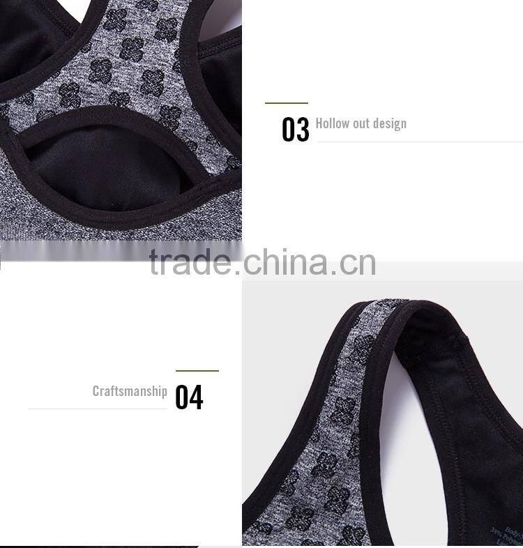 New products 2016 Fitness Stretch Workout Tank Top , Fitness Yoga Bra ,Padded Sport Bra