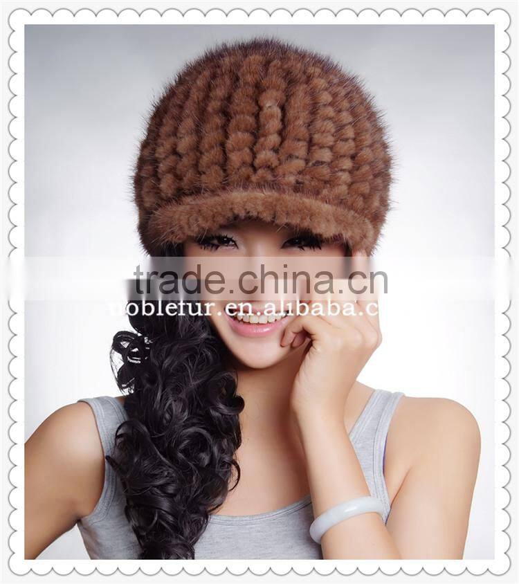 latest design autumn stylish Hat famous designer real mink fur hat