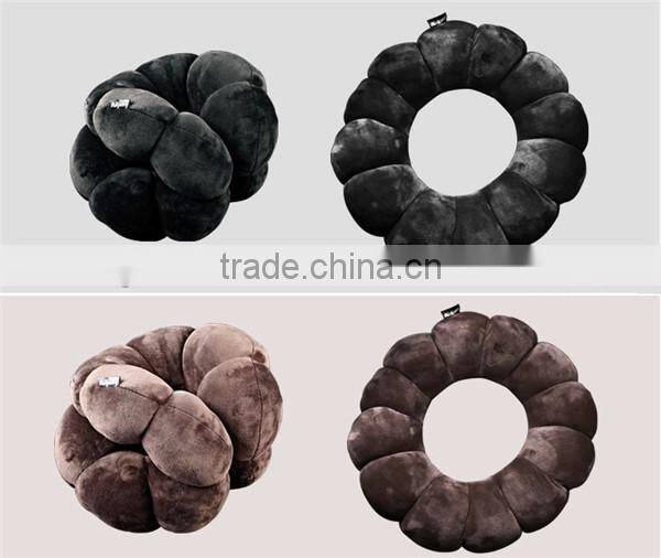 Flower design doughnut shape soft practical designer pillow