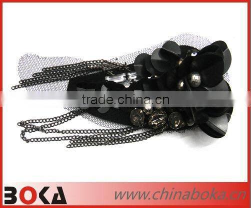 Beaded rhinestones bridal applique