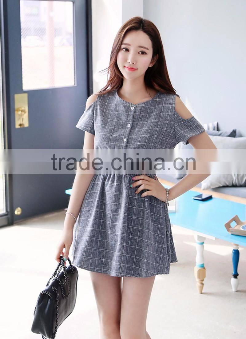 Spring and summer leisure gaberdine retro dress