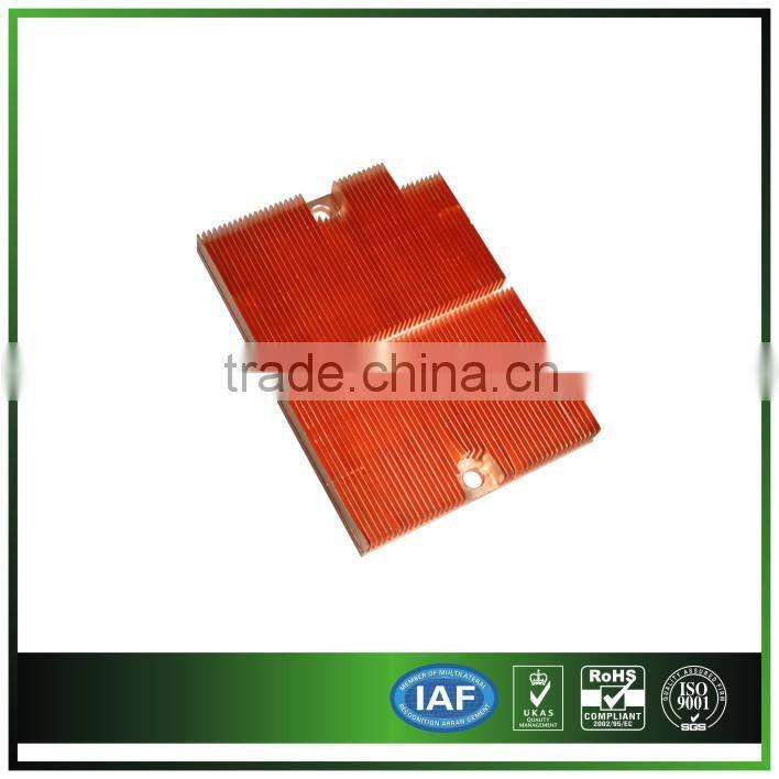 copper Skiving fin heat sink for medical equipment