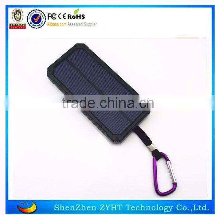 2016 Factory price 10000mah/20000mah solar mobile charger solar power bank