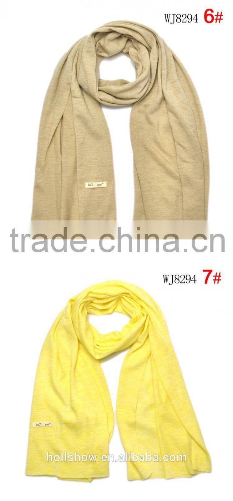 Fashion Trend All-match Autumn Winter Warm Soft Acrylic Baby Kids Boys Girls Solid Plain Scarf