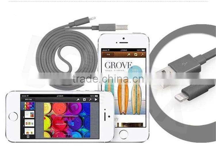 Flat Round MFI Certificated Wholesale USB Charger Cable for IOS