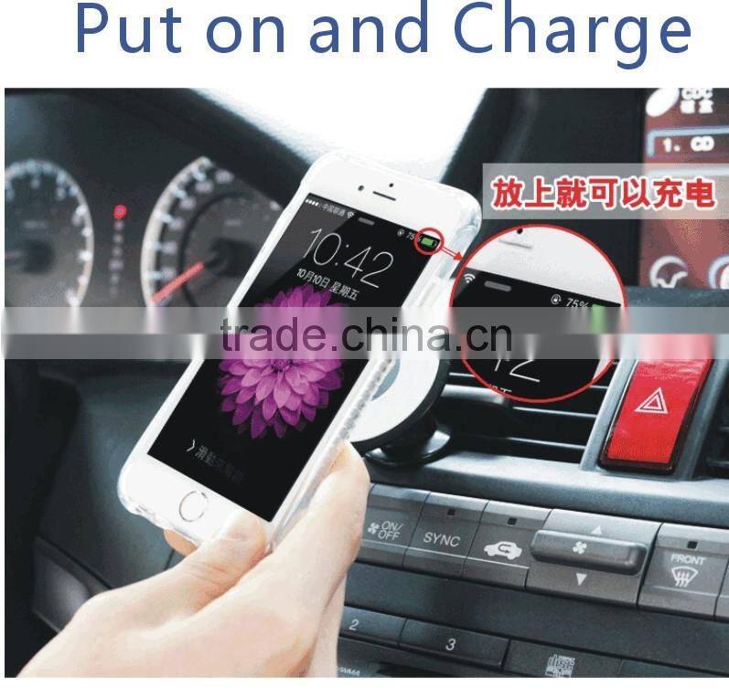 2016 multifunctional Qi enabled wireless car charger & phone holder