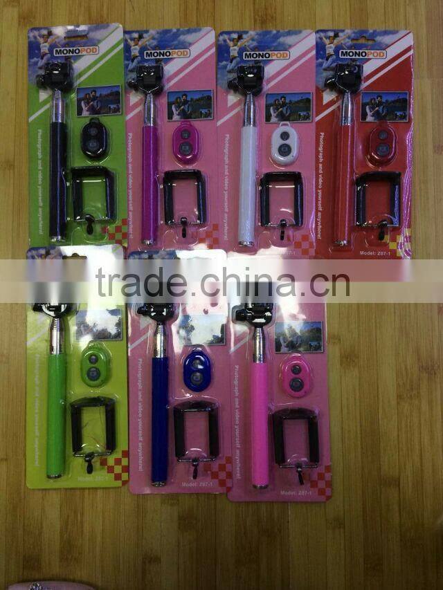 Z07-1 Mobile phone monopod + bluetooth remote shutter camera accessory kit